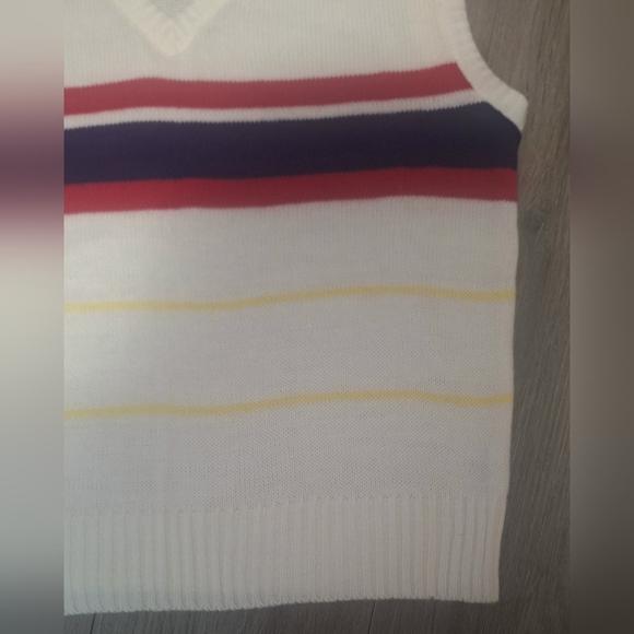Vintage Slazenger Sweater Vest Pullover Vneck Unisex Mens Size Small Acrylic - Picture 4 of 6